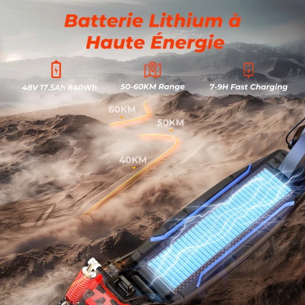 iX6 1200W Trottinette électrique Tout Terrain avec carte NFC