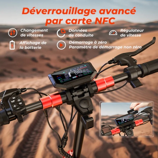 iX6 1200W Trottinette électrique Tout Terrain avec carte NFC
