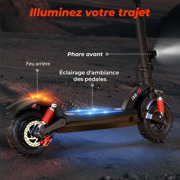 iX6 1200W Trottinette électrique Tout Terrain avec carte NFC